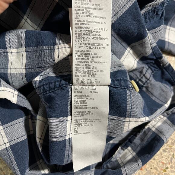 Men’s Abercrombie & Fitch Muscle Plaid Button Down Shirt L - Picture 11 of 11